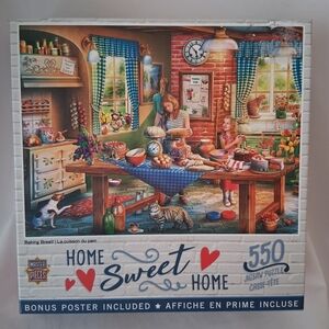 MasterPieces Home Sweet Home "Baking Bread" Jigsaw Puzzle 550 Pieces w/Poster